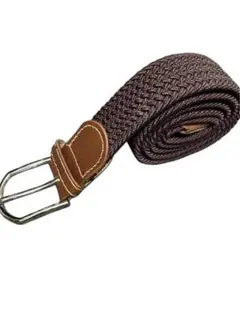 【どこでも穴位置調整】新品 ブラウン 伸縮性メッシュベルト 最大100cm対応