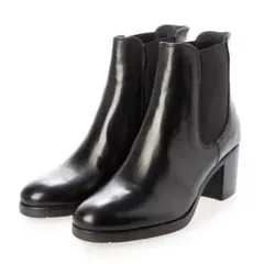 piedi nudi本革ブラック サイドゴアブーツ 天然レザー6cm