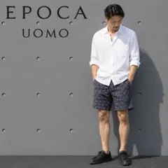 EPOCA UOMO｜"ピグメントダイ"シアサッカーサマーコットンショーツ46のサムネイル