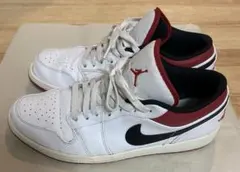 AIR JORDAN 1 LOW ホワイト/レッド/ブラック 27.5cm