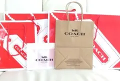 COACH（コーチ）ショップ袋 紙袋5枚 不織布1枚