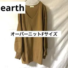 【earth music&ecology 】Vネック ニット セーター ブラウン