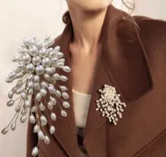 【パールブローチ】ゴールド　卒業式　入学式　コサージュ　上品　卒園　入園