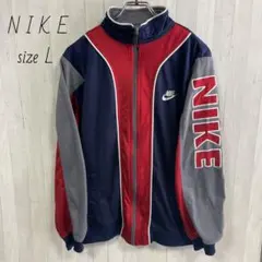 NIKE　ナイキ　スウッシュ刺繍　ジャージ　トラックジャケット　L ネイビー