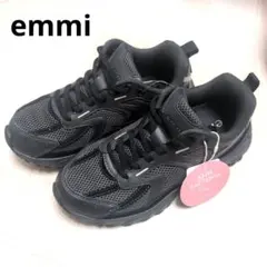 新品❤emmi❤スニーカー❤ブラック❤24センチのサムネイル