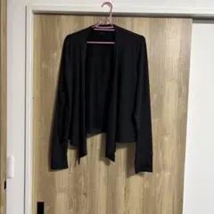 GUブラック長袖カーディガン