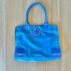 TORY BURCH トートバッグ ブルー ナイロン エナメルのサムネイル