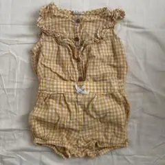 H&M エイチアンドエムベビー　ギンガムチェックセットアップ　80
