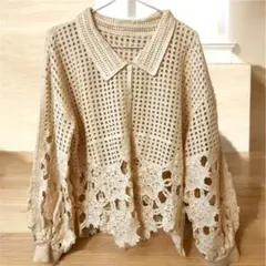 オシャレウォーカーsomariImagination透かし編みニットカーディガン