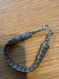 シルバーカラー 彫刻デザイン ブレスレット メンズ アクセサリー