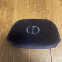 【ノベルティ】 Dior ディオール　ベルベットポーチ　紺色　ネイビー　非売品