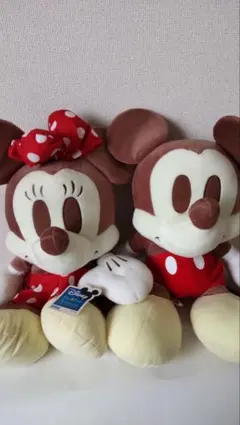 未使用タグ付き ミッキー＆ミニー ぬいぐるみ