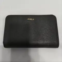 【鑑定済】FURLA フルラ 2つ折り 財布 ブラック