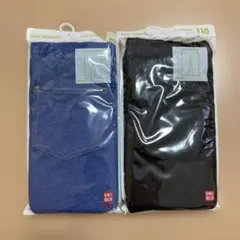 新品　UNIQLO キッズレギンス 110cm デニム・ブラック