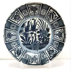 中国　明時代　古染付芙蓉手　中皿　タサコ　w20.5㎝　東S8-0606① 中国 明時代 古染付芙蓉手 中皿 タサコ w20.5㎝ 東S8-0606① - メルカリ