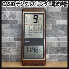 ②　CASIO カシオ　日めくりカレンダー　時報付き　電波掛け時計　温度/湿度