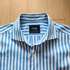 美品 Drake's ドレイクス ストライプ ブルー 英国製 39