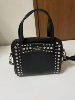 kate spade ケイトスペード　2way ストーン付き黒ショルダーバッグ