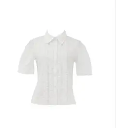 treat ürself whip cream frill blouse - メルカリ