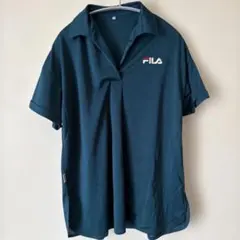FILA 半袖ポロシャツ ダークグリーン L