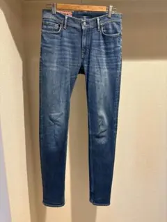 スリムフィットデニムパンツ 32/32 ダークブルー