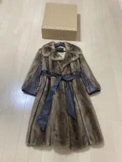 【美品】FOXEY カシミヤ100% ニット コート フォックスファー 近年美品 定価63万円 FOXEY フォクシー カシミヤ100% コート