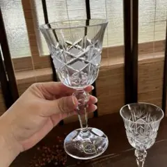 BOHEMIA ボヘミアングラス クリスタルガラス ハンドカット 2脚