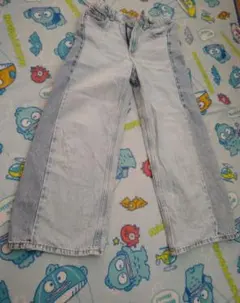 ライトブルー　デニムパンツ　130