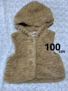 ベスト　95 100 120 ボアベスト　もこもこ 女児　暖かい【美品】