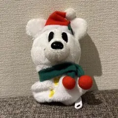 ディズニー クリスマス 雪だるま ぬいぐるみ　ポーチ ミッキー スノーマン