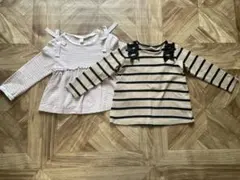 アプレレクールとDevi rock ストライプ長袖カットソー2枚セットリボン