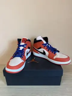 ナイキ エアジョーダン1 ミッド チーム オレンジ ブラック