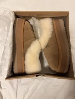 UGG ムートンブーツ ブラウン Tazzlita 厚底ムートンスリッポン