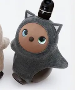 Lovot ねこみみニット 日本製 ロシアンブルー(メランジグレー)