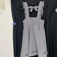 メゾピアノ　チェック柄ノースリーブワンピース