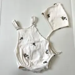 【もこさま専用】organic zoo ロンパース　ボンネットオリーブ柄