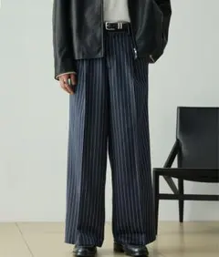 EMMA CLOTHES TRストレート 1タックセンタープレスワイドパンツ