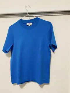 COS コットン クルーネック 半袖 Tシャツ ブルー Sサイズのサムネイル