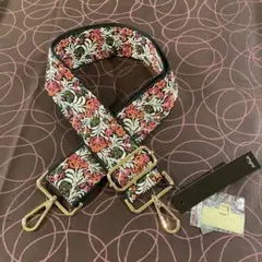 エイディア　花柄刺繍 スマホショルダーストラップ