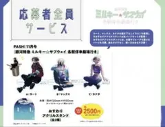 月刊パッシュ！11月号　ミルキーサブウェイ　全サ　応募用紙　アクリルスタンド