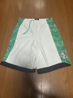 Under Armour バスケットボールパンツ ホワイト/グリーン