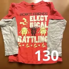 重ね着風　長袖カットソー 130 ロンT