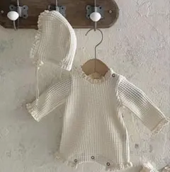 【美品】ロンパース・ボンネットセット セレモニー 退院着