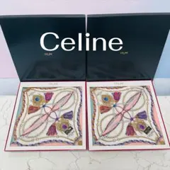 CELINE セリーヌハンカチ 装飾的な柄　コットン