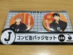 ハッピーくじ　ハイキュー!!　J賞 コンビ缶バッジセット 日向＆影山