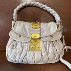 極美品☆ miumiu 2way アーカイブ メッシュ ハンドバッグ リボン 
