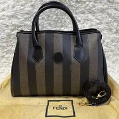 ✨️美品 フェンディ ペカン柄 ミニボストンバッグ 2WAY 保存袋付き ロゴ