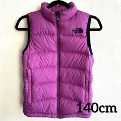 THE NORTH FACE ダウンベスト パープル　140cm