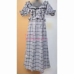 2WAYギャザーフリルドッキングワンピース♡022440304601