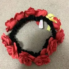 美女と野獣　ベル　花飾り　ヘアバンド　カチューシャ